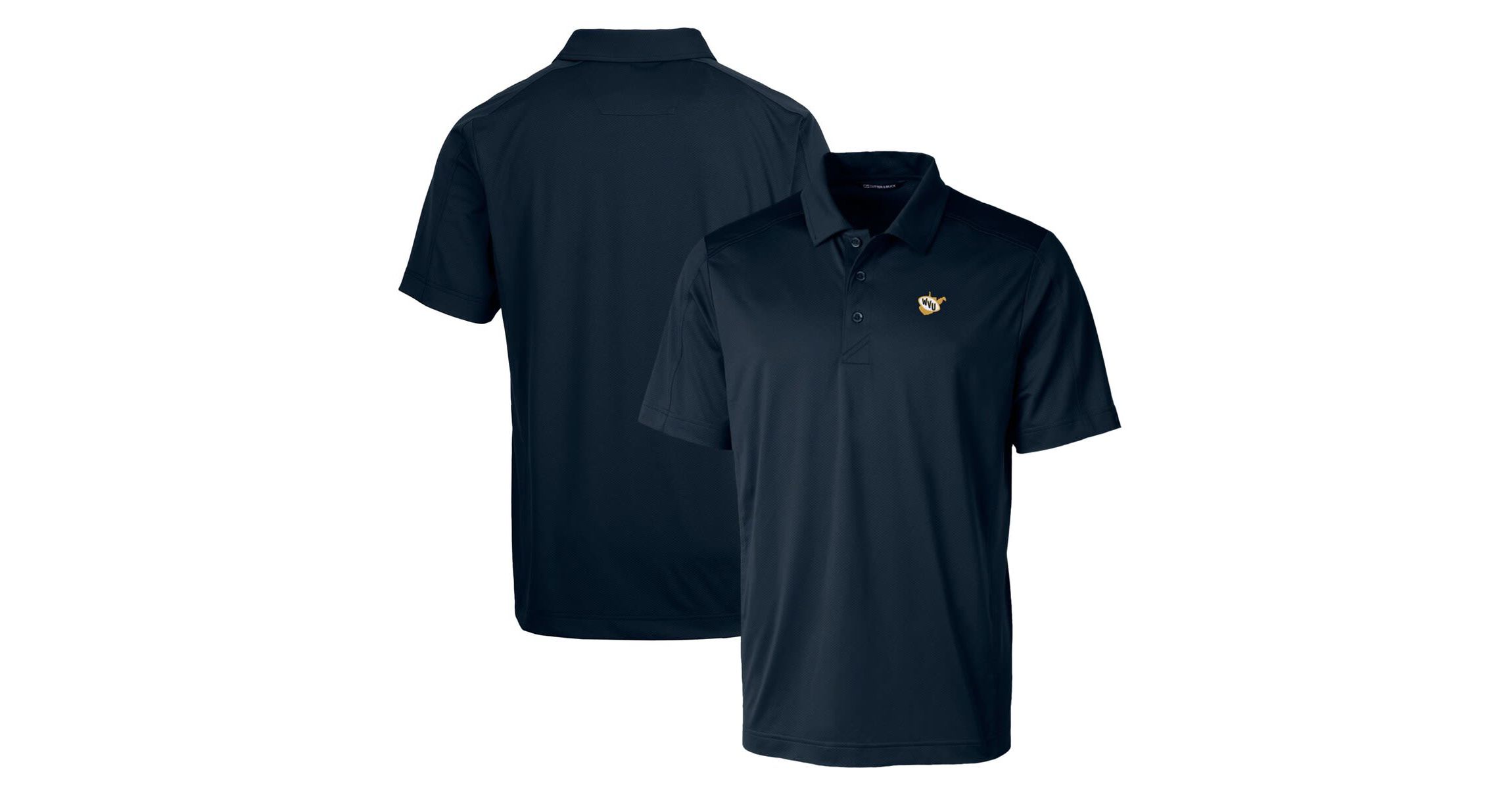 NCAA West Virginia Mountaineers Primary Team Logo Prospect Textured Stretch Polo