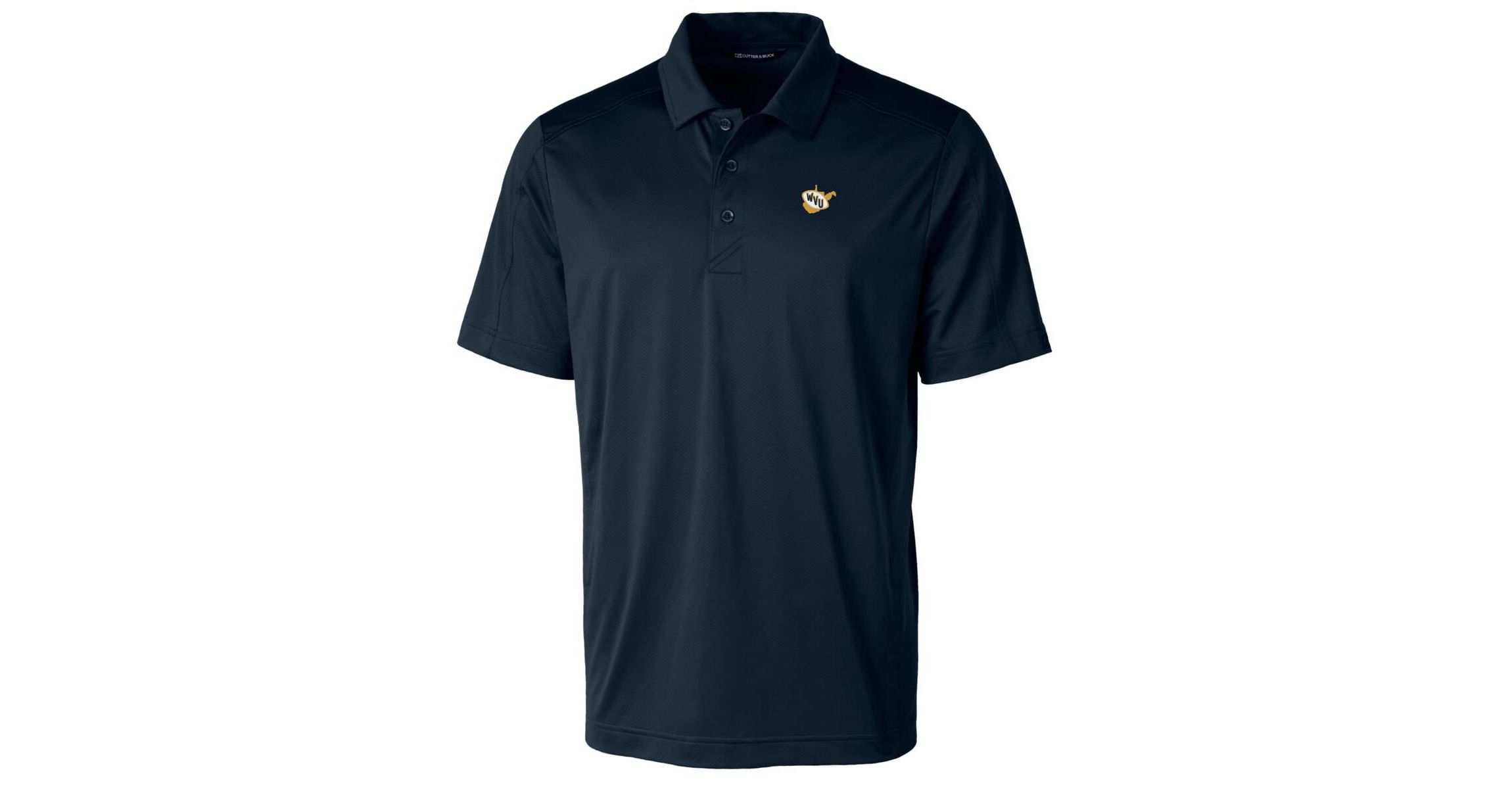 NCAA West Virginia Mountaineers Primary Team Logo Prospect Textured Stretch Polo