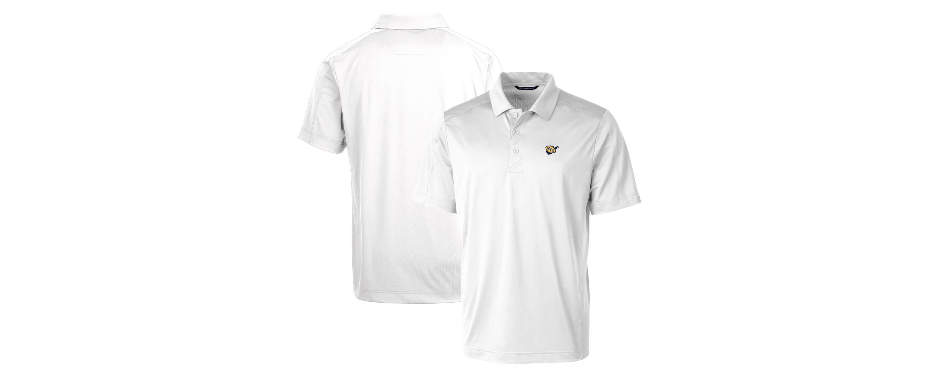 NCAA West Virginia Mountaineers Primary Team Logo Prospect Textured Stretch Polo