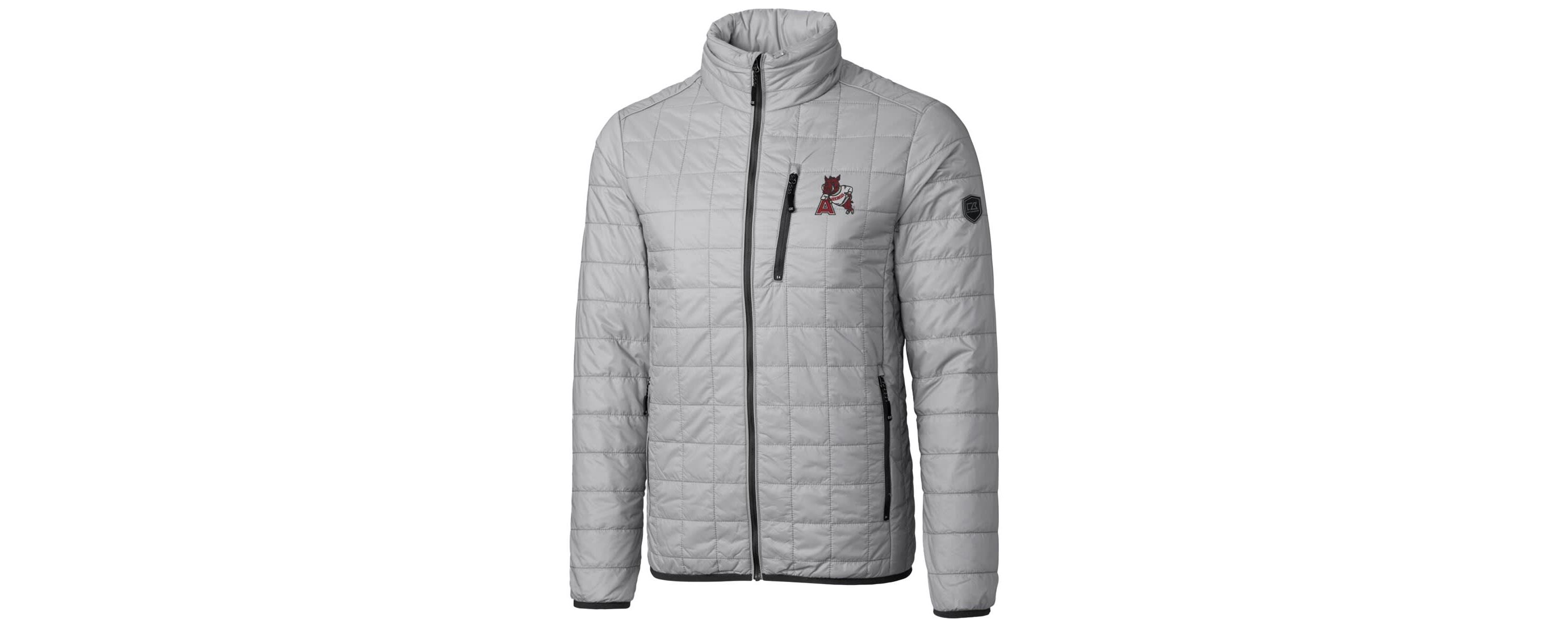 NCAA Arkansas Razorbacks Primary Team Logo Rainier PrimaLoft Eco Insulated Full-Zip Puffer Jacket