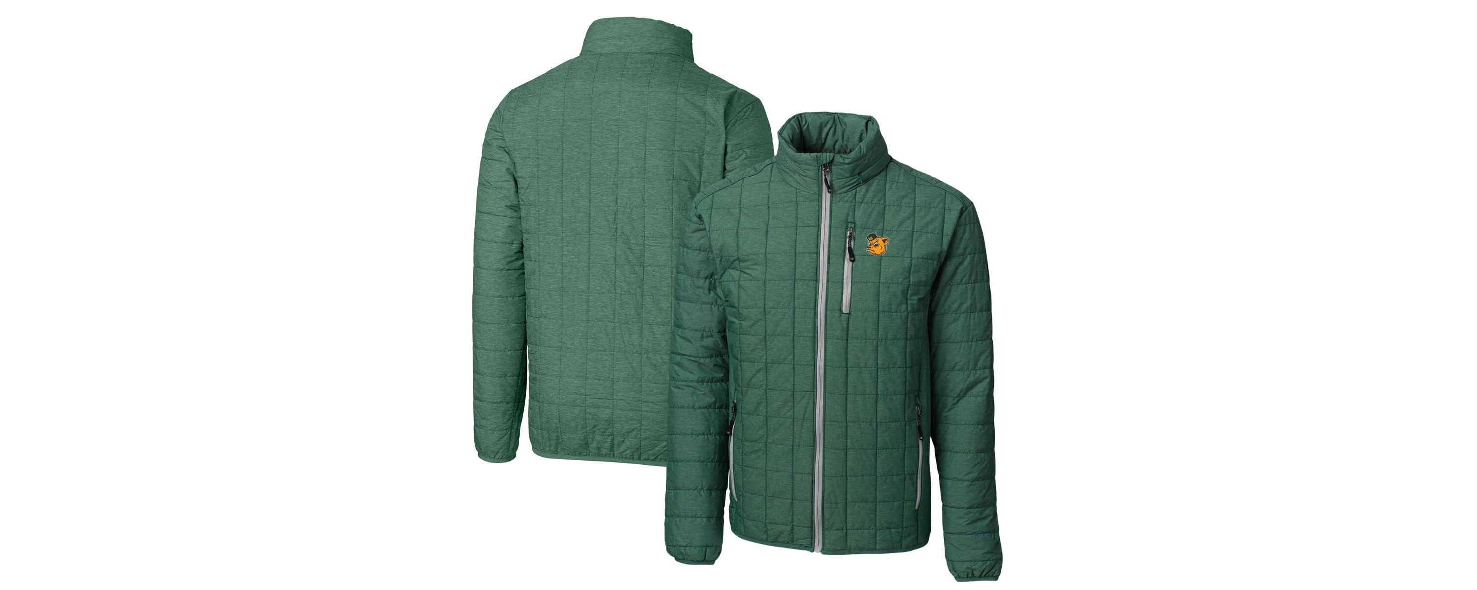 NCAA Heather Baylor Bears Primary Team Logo Rainier PrimaLoft Eco Insulated Full-Zip Puffer Jacket