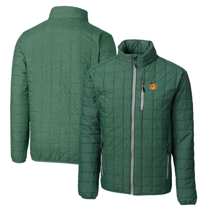 NCAA Heather Baylor Bears Primary Team Logo Rainier PrimaLoft Eco Insulated Full-Zip Puffer Jacket