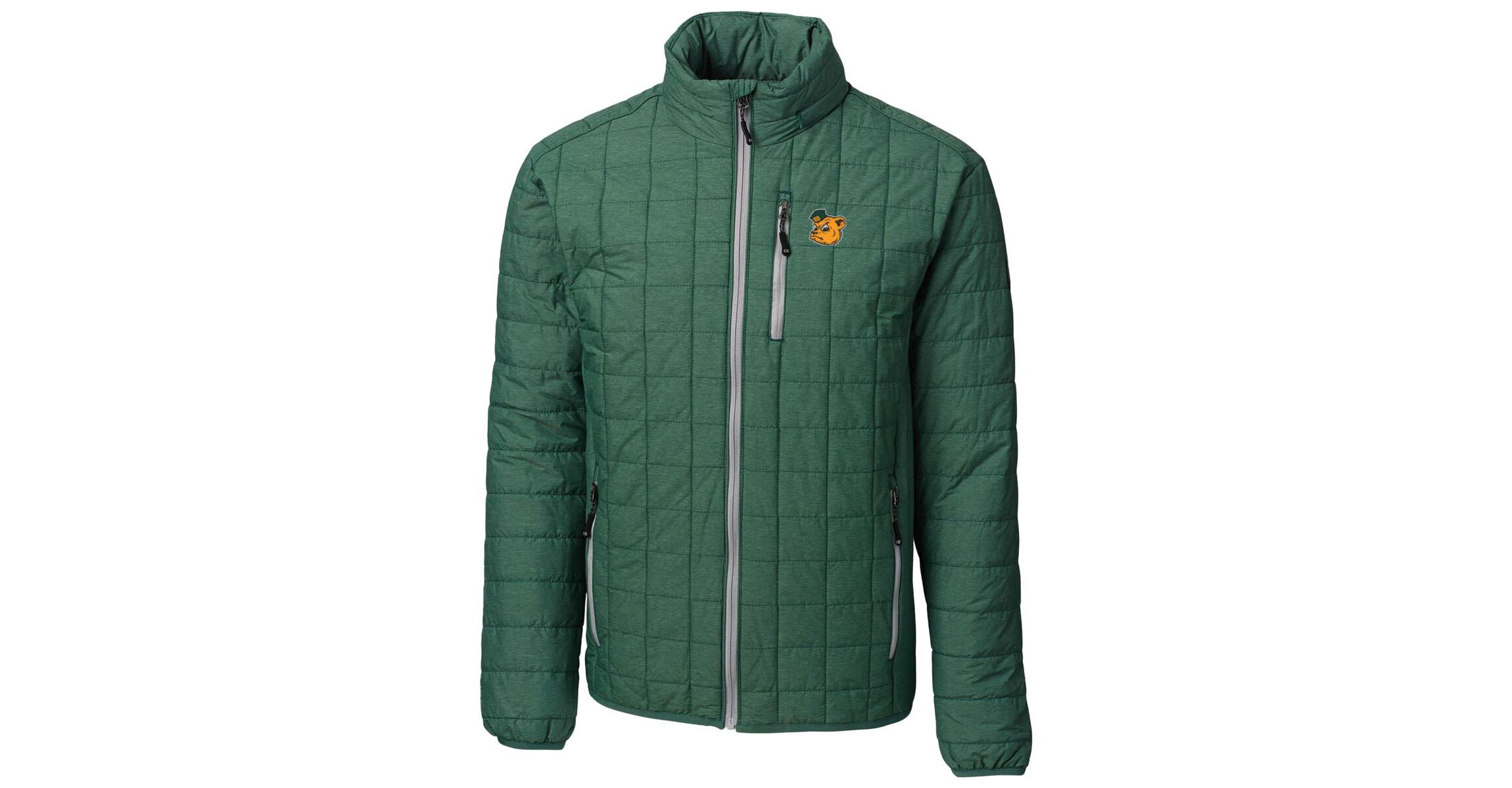 NCAA Heather Baylor Bears Primary Team Logo Rainier PrimaLoft Eco Insulated Full-Zip Puffer Jacket