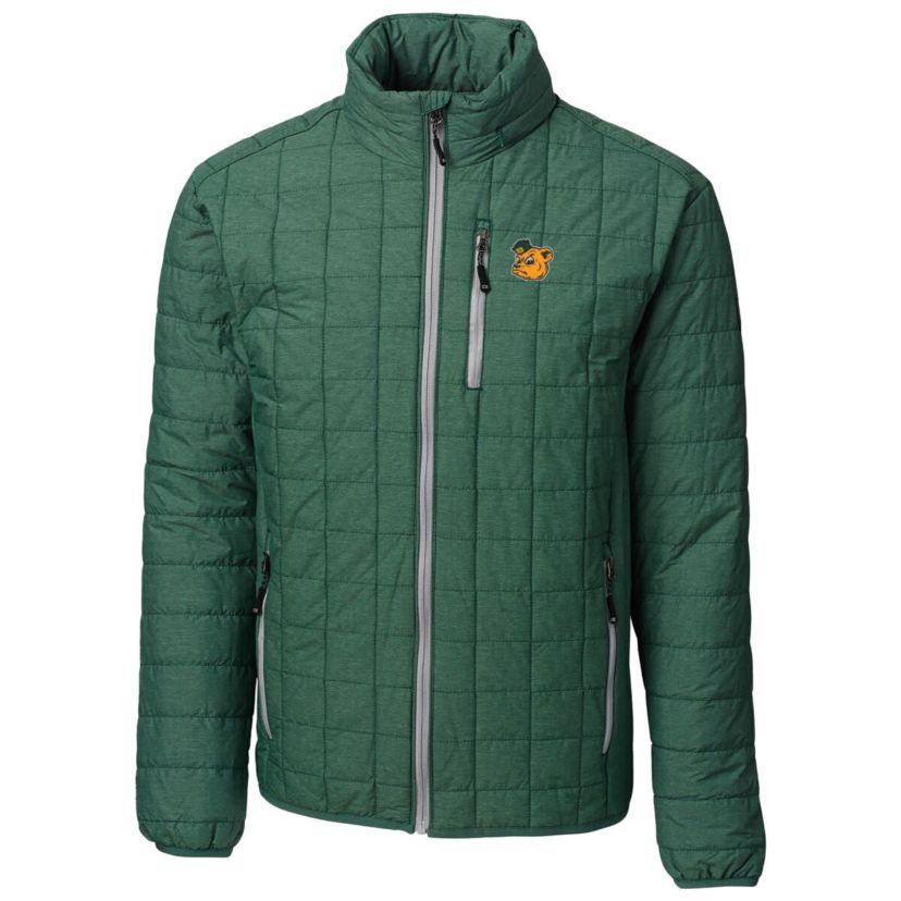 NCAA Heather Baylor Bears Primary Team Logo Rainier PrimaLoft Eco Insulated Full-Zip Puffer Jacket
