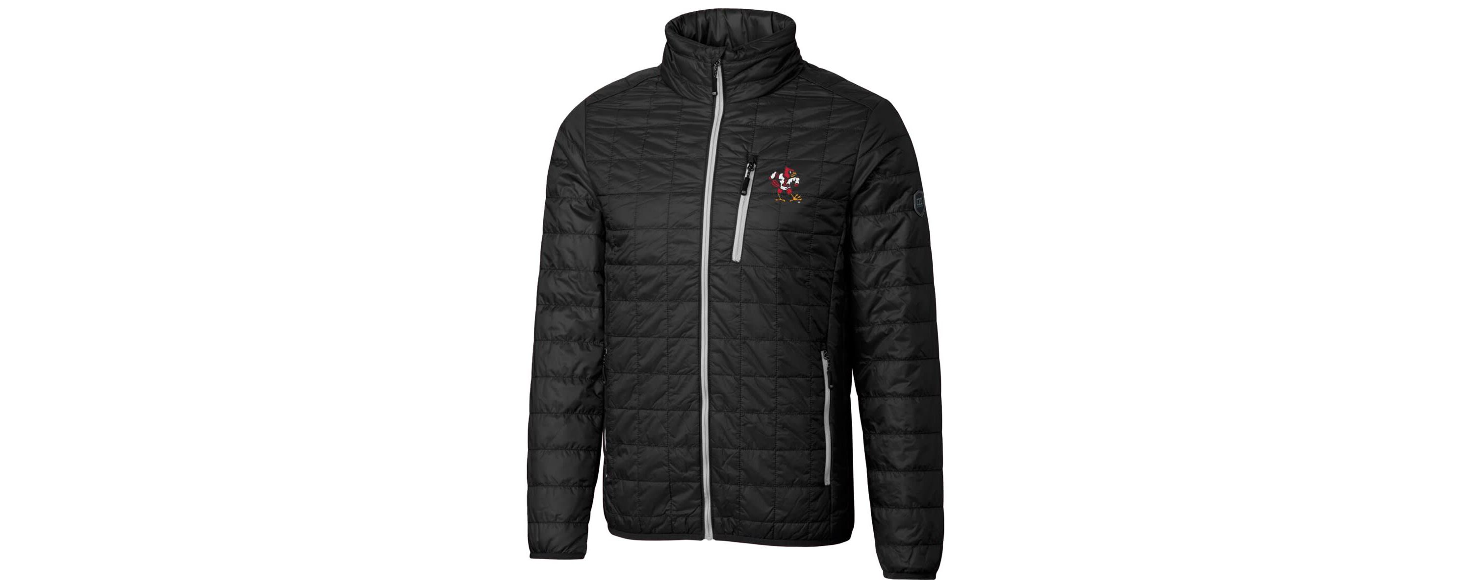 NCAA Louisville Cardinals Primary Team Logo Rainier PrimaLoft Eco Insulated Full-Zip Puffer Jacket