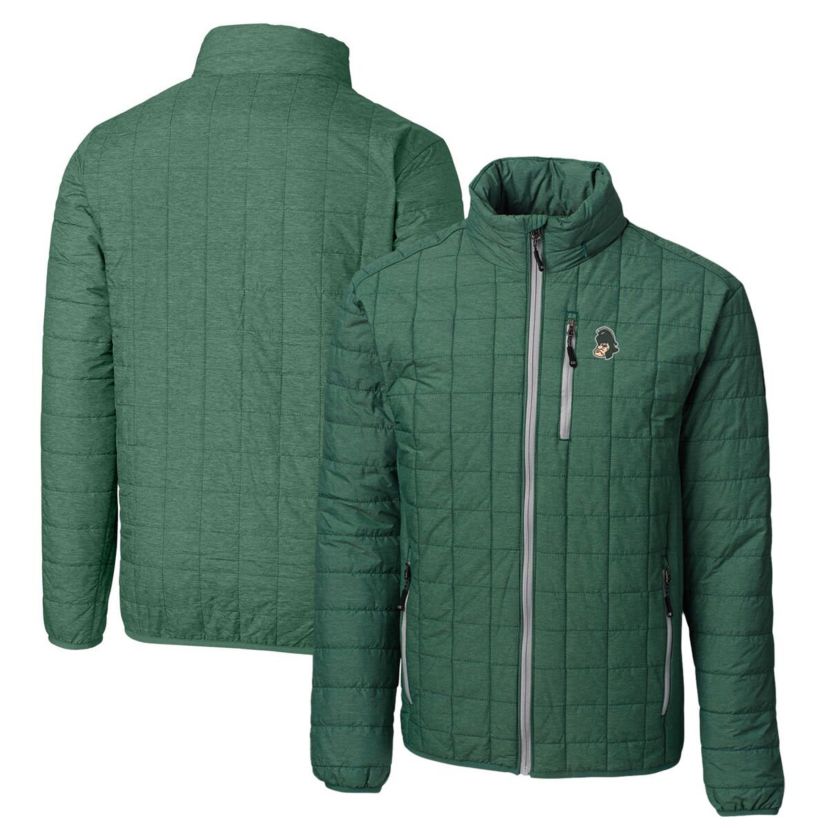 NCAA Heather Michigan State Spartans Primary Team Logo Rainier PrimaLoft Eco Insulated Full-Zip Puffer Jacket