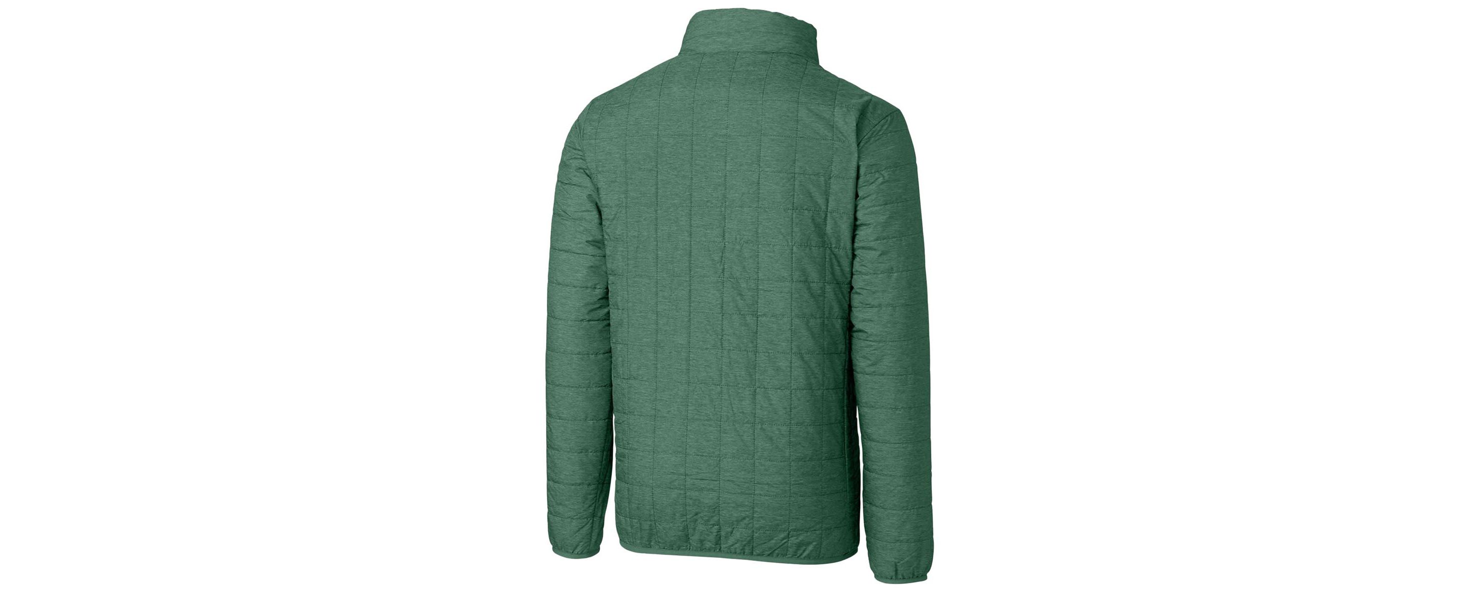 NCAA Heather Michigan State Spartans Primary Team Logo Rainier PrimaLoft Eco Insulated Full-Zip Puffer Jacket