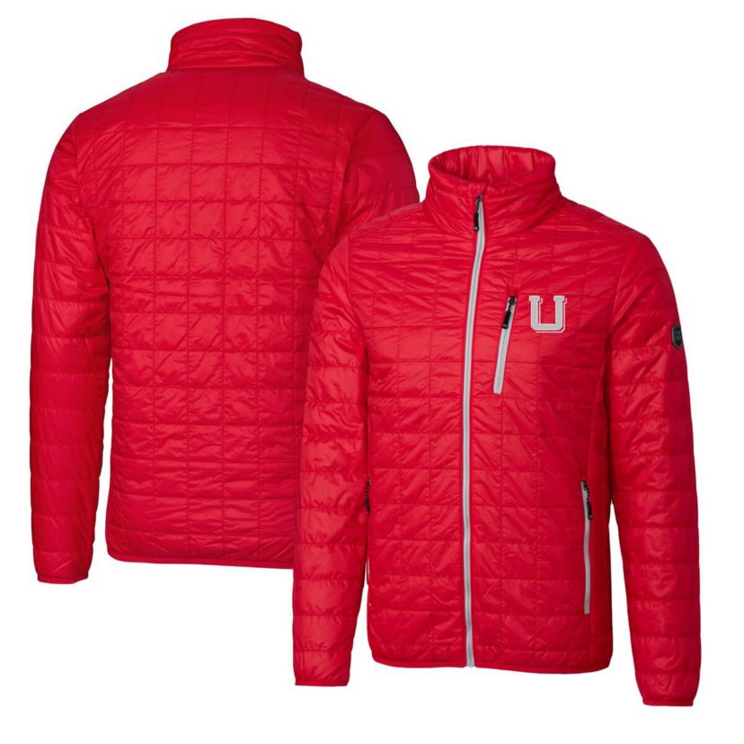 NCAA Utah Utes Primary Team Logo Rainier PrimaLoft Eco Insulated Full-Zip Puffer Jacket