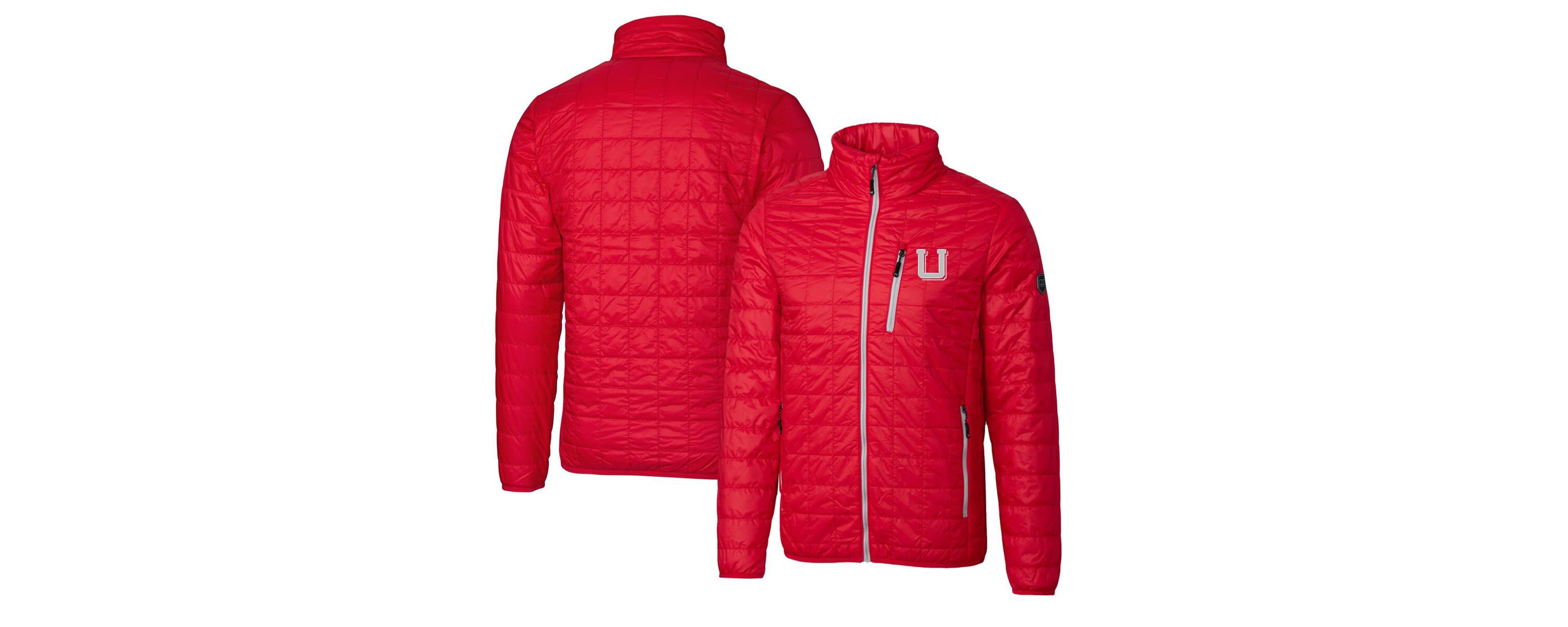 NCAA Utah Utes Primary Team Logo Rainier PrimaLoft Eco Insulated Full-Zip Puffer Jacket
