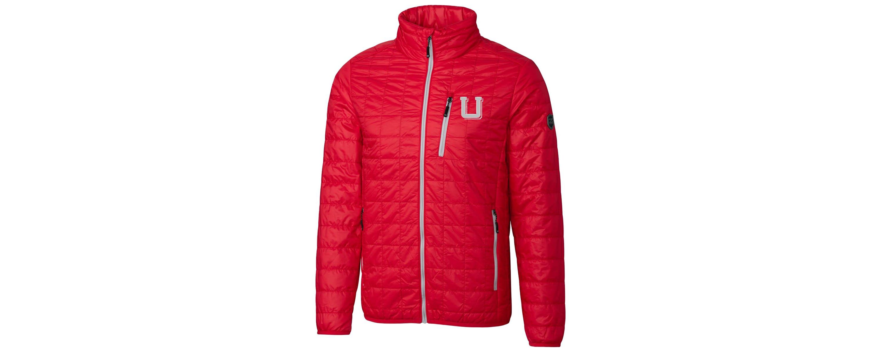 NCAA Utah Utes Primary Team Logo Rainier PrimaLoft Eco Insulated Full-Zip Puffer Jacket