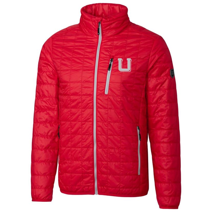 NCAA Utah Utes Primary Team Logo Rainier PrimaLoft Eco Insulated Full-Zip Puffer Jacket