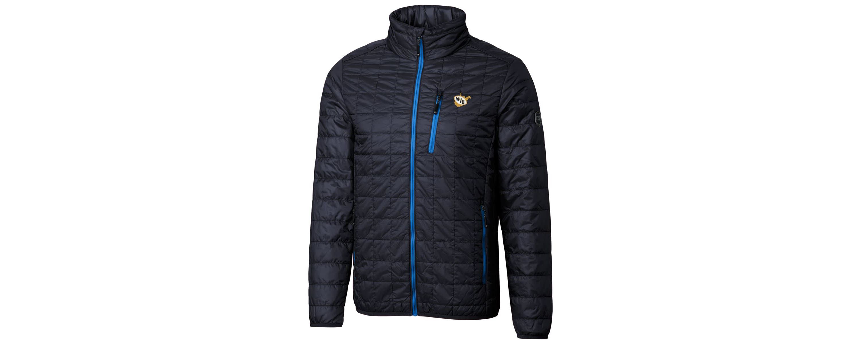 NCAA West Virginia Mountaineers Primary Team Logo Rainier PrimaLoft Eco Insulated Full-Zip Puffer Jacket