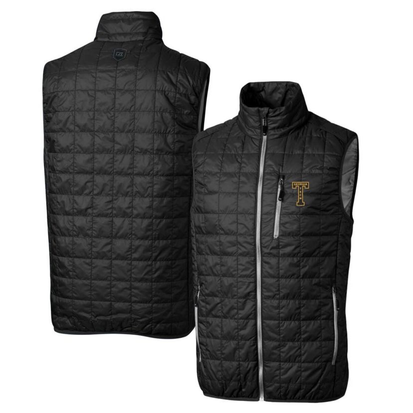 Georgia Tech Yellow Jackets NCAA Georgia Tech Jackets Primary Team Logo Rainier PrimaLoft Eco Insulated Full-Zip Puffer Vest