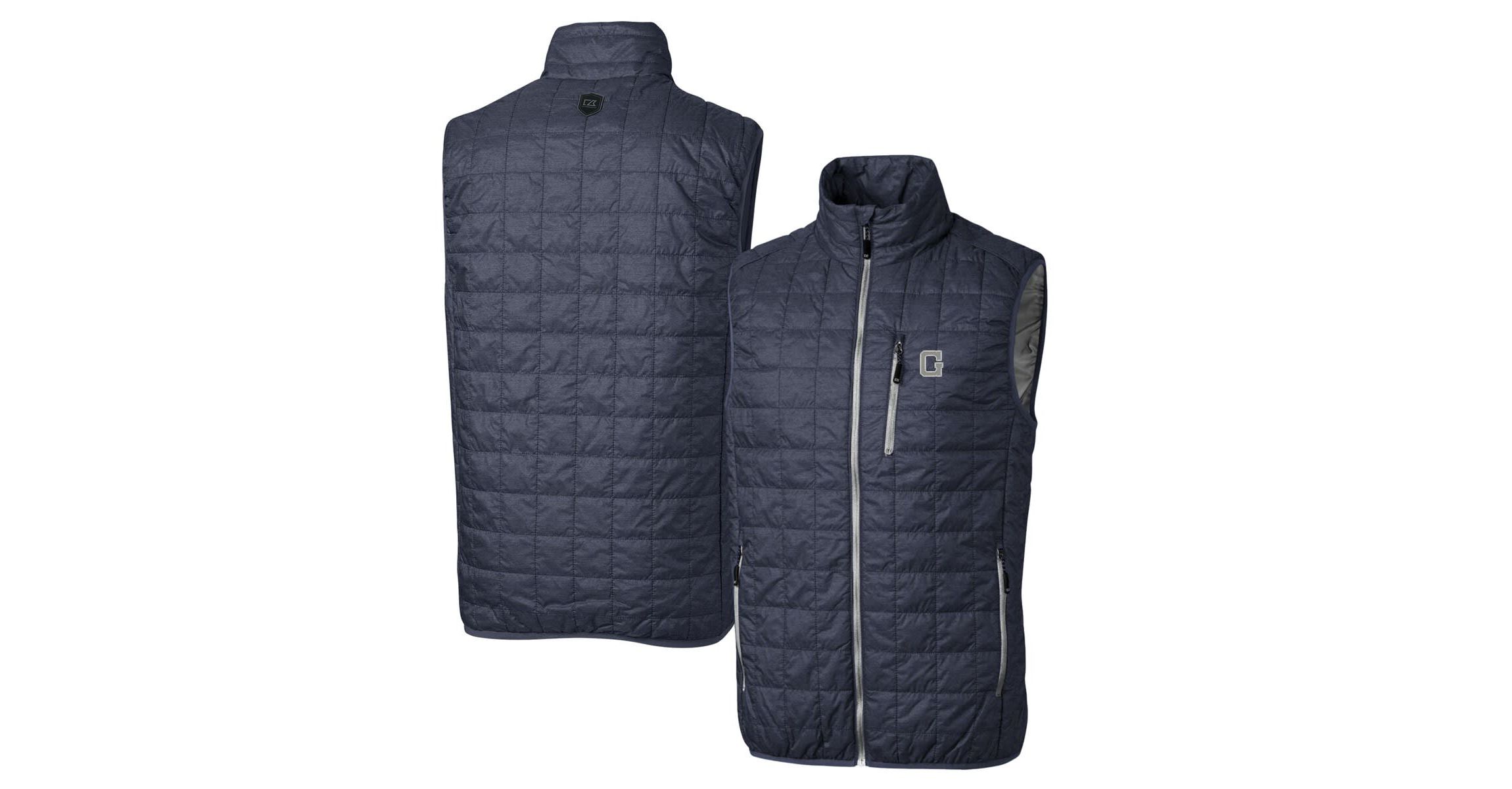 NCAA Heather Georgetown Hoyas Primary Team Logo Rainier PrimaLoft Eco Insulated Full-Zip Puffer Vest