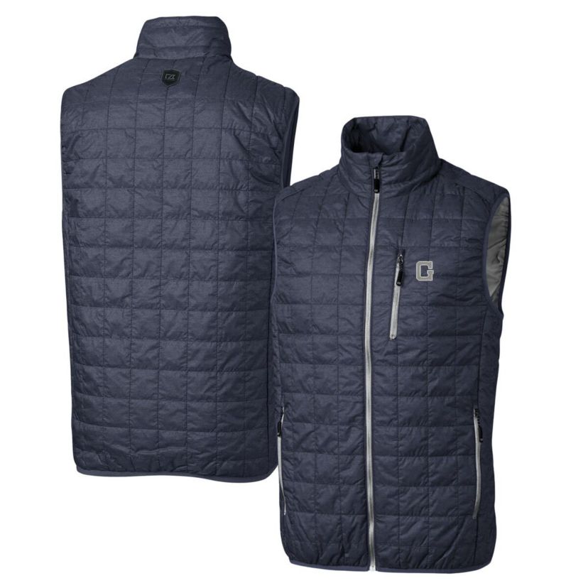 NCAA Heather Georgetown Hoyas Primary Team Logo Rainier PrimaLoft Eco Insulated Full-Zip Puffer Vest