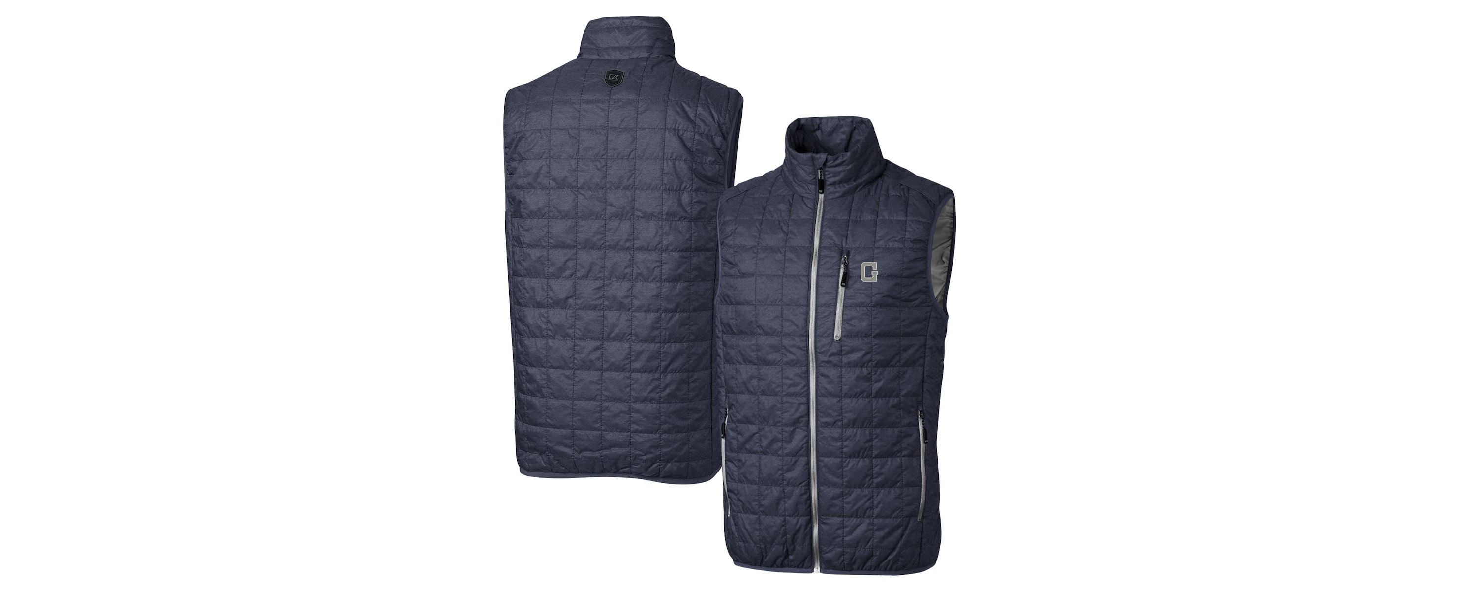 NCAA Heather Georgetown Hoyas Primary Team Logo Rainier PrimaLoft Eco Insulated Full-Zip Puffer Vest