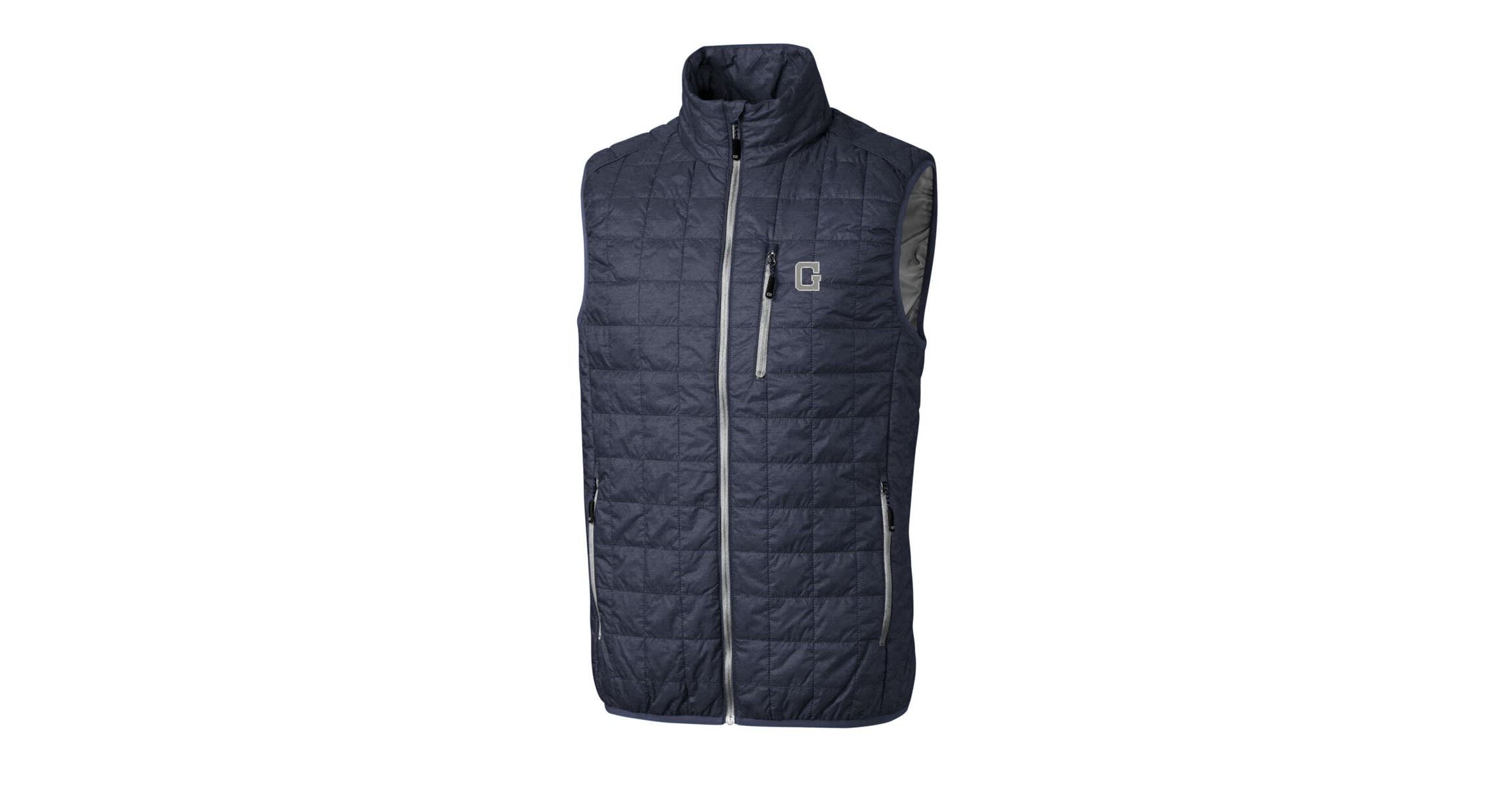 NCAA Heather Georgetown Hoyas Primary Team Logo Rainier PrimaLoft Eco Insulated Full-Zip Puffer Vest