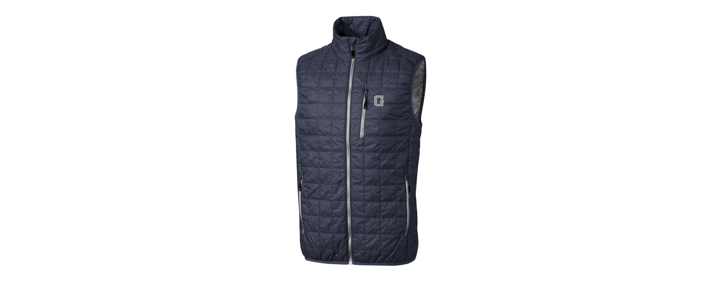 NCAA Heather Georgetown Hoyas Primary Team Logo Rainier PrimaLoft Eco Insulated Full-Zip Puffer Vest
