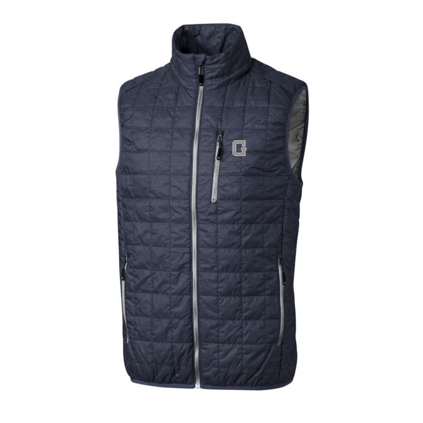 NCAA Heather Georgetown Hoyas Primary Team Logo Rainier PrimaLoft Eco Insulated Full-Zip Puffer Vest