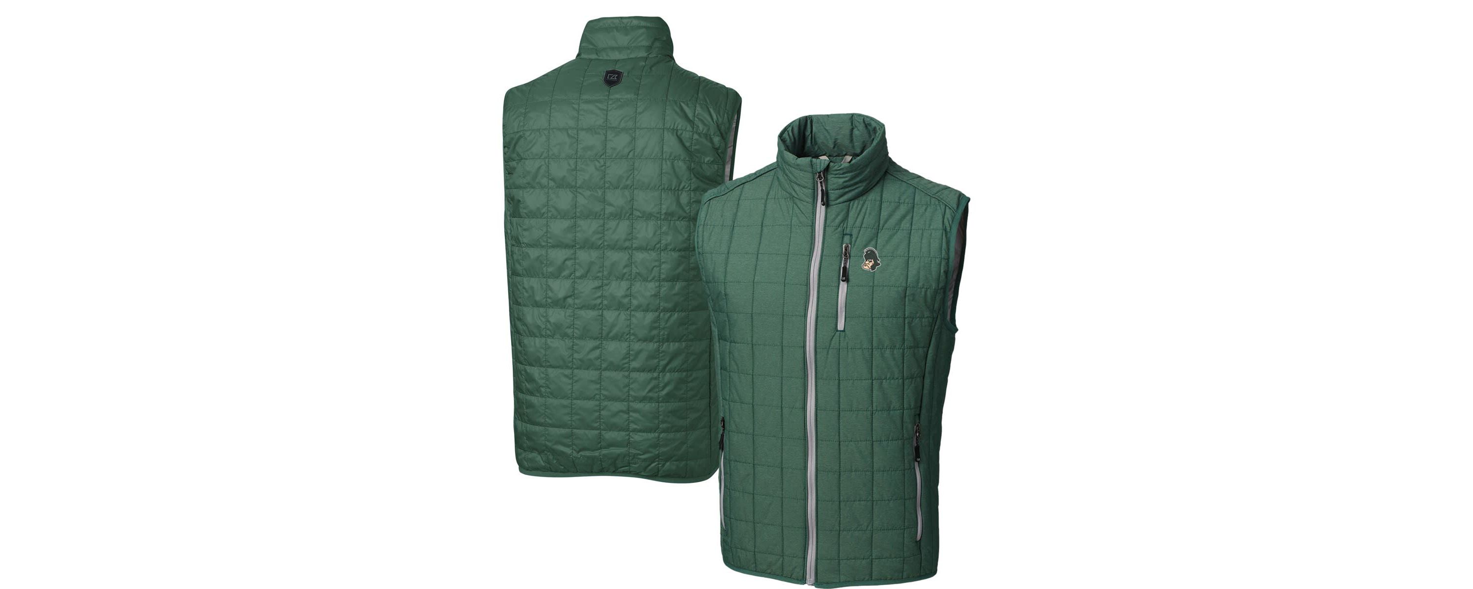 NCAA Heather Michigan State Spartans Primary Team Logo Rainier PrimaLoft Eco Insulated Full-Zip Puffer Vest