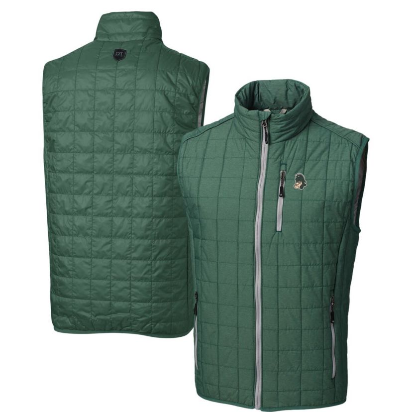 NCAA Heather Michigan State Spartans Primary Team Logo Rainier PrimaLoft Eco Insulated Full-Zip Puffer Vest