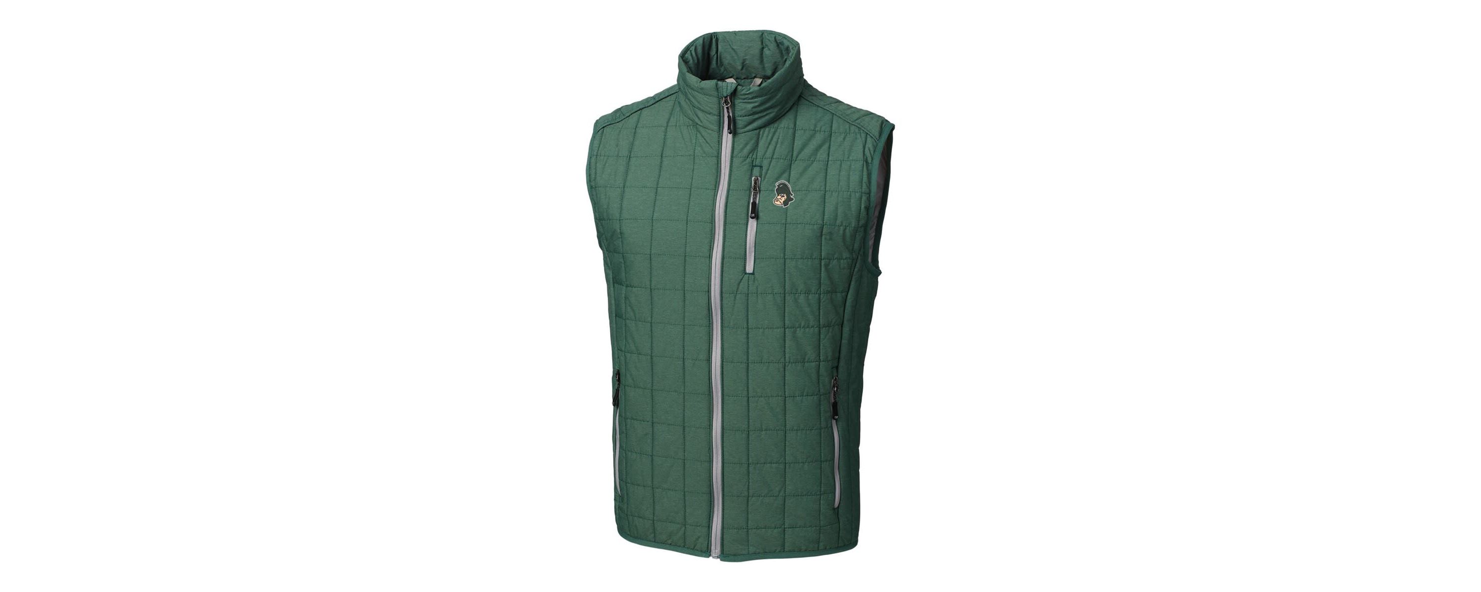 NCAA Heather Michigan State Spartans Primary Team Logo Rainier PrimaLoft Eco Insulated Full-Zip Puffer Vest