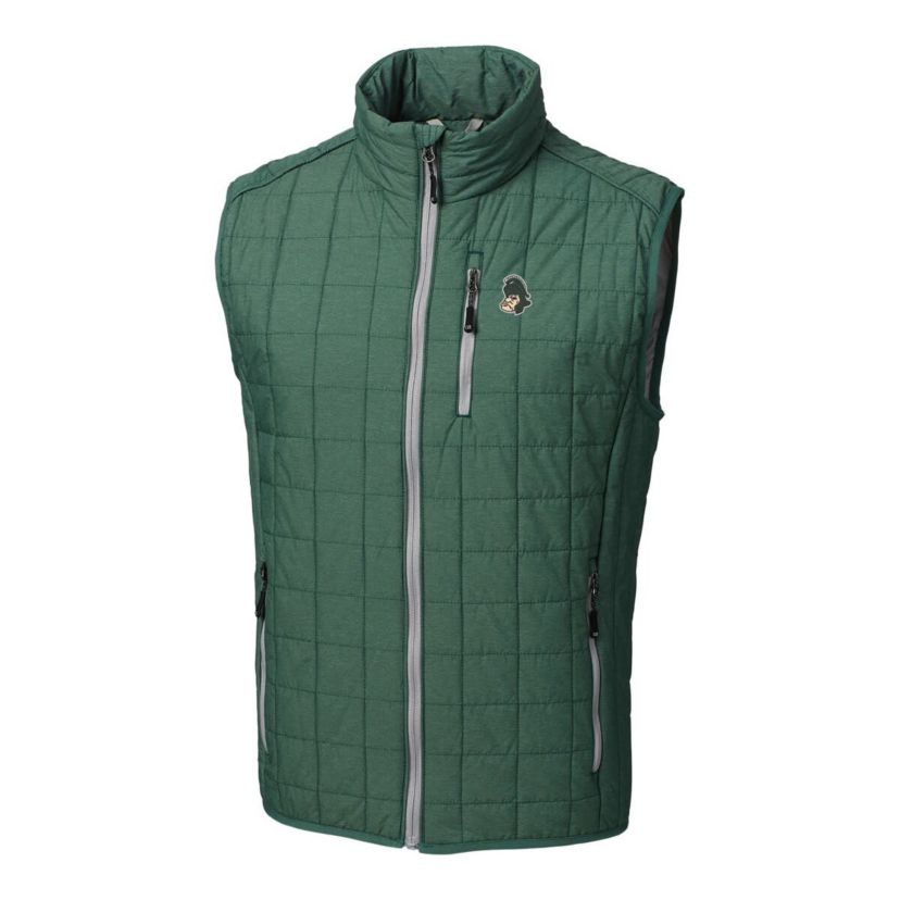 NCAA Heather Michigan State Spartans Primary Team Logo Rainier PrimaLoft Eco Insulated Full-Zip Puffer Vest