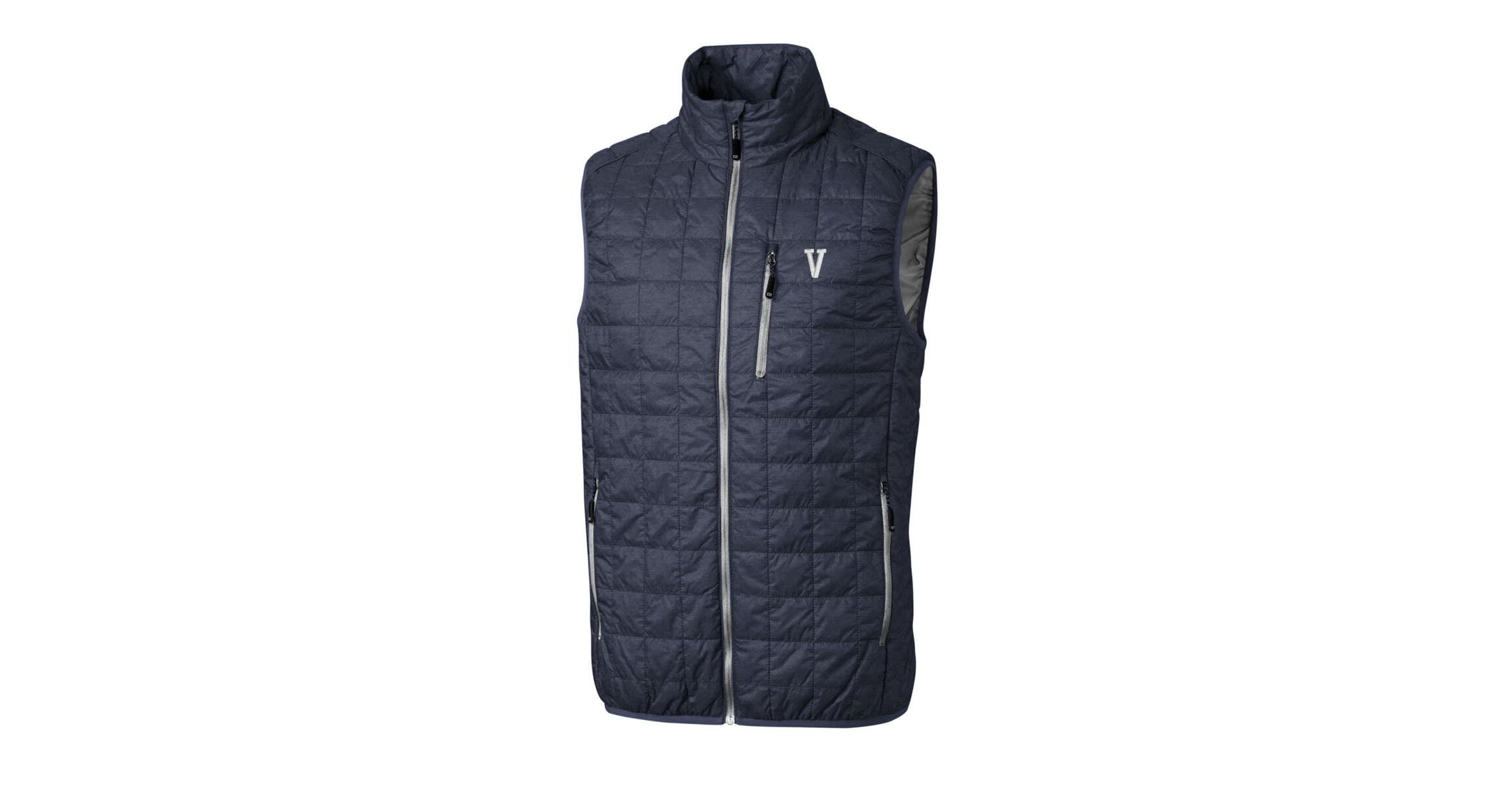 NCAA Heather Villanova Wildcats Primary Team Logo Rainier PrimaLoft Eco Insulated Full-Zip Puffer Vest
