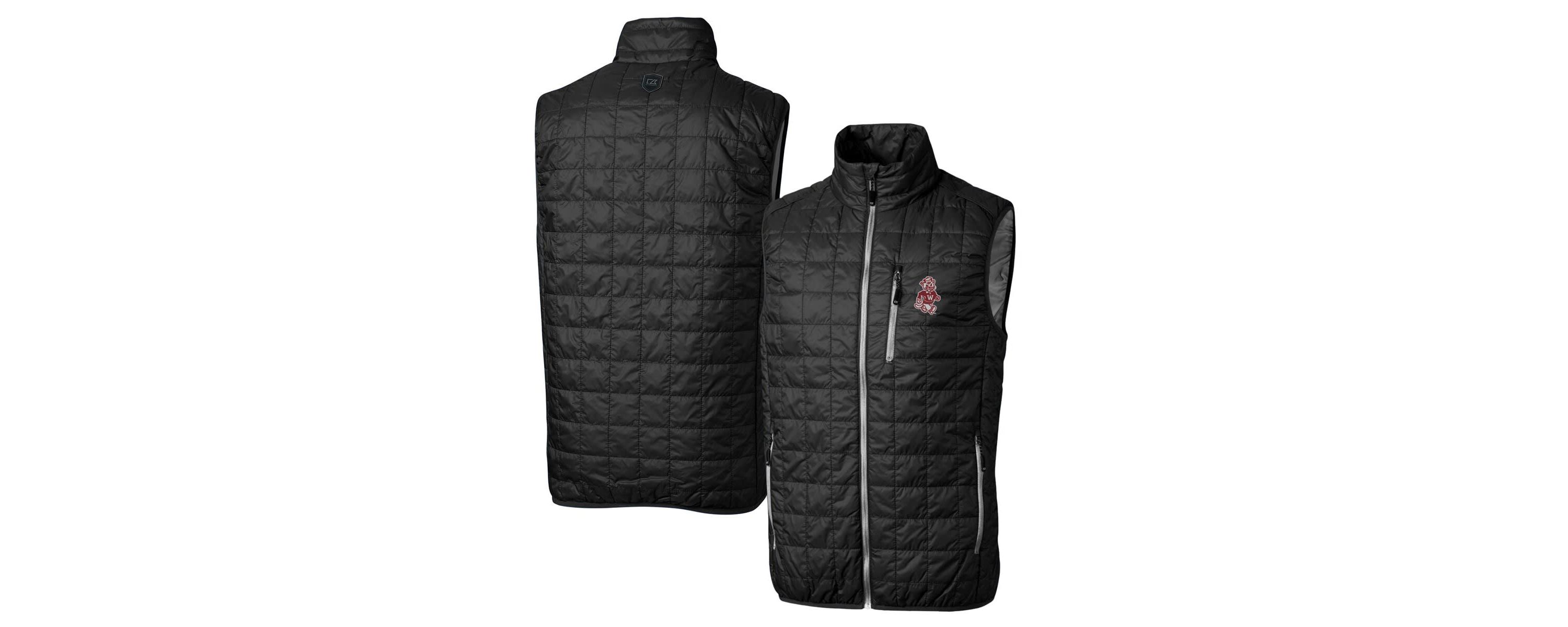 NCAA Washington State Cougars Primary Team Logo Rainier PrimaLoft Eco Insulated Full-Zip Puffer Vest