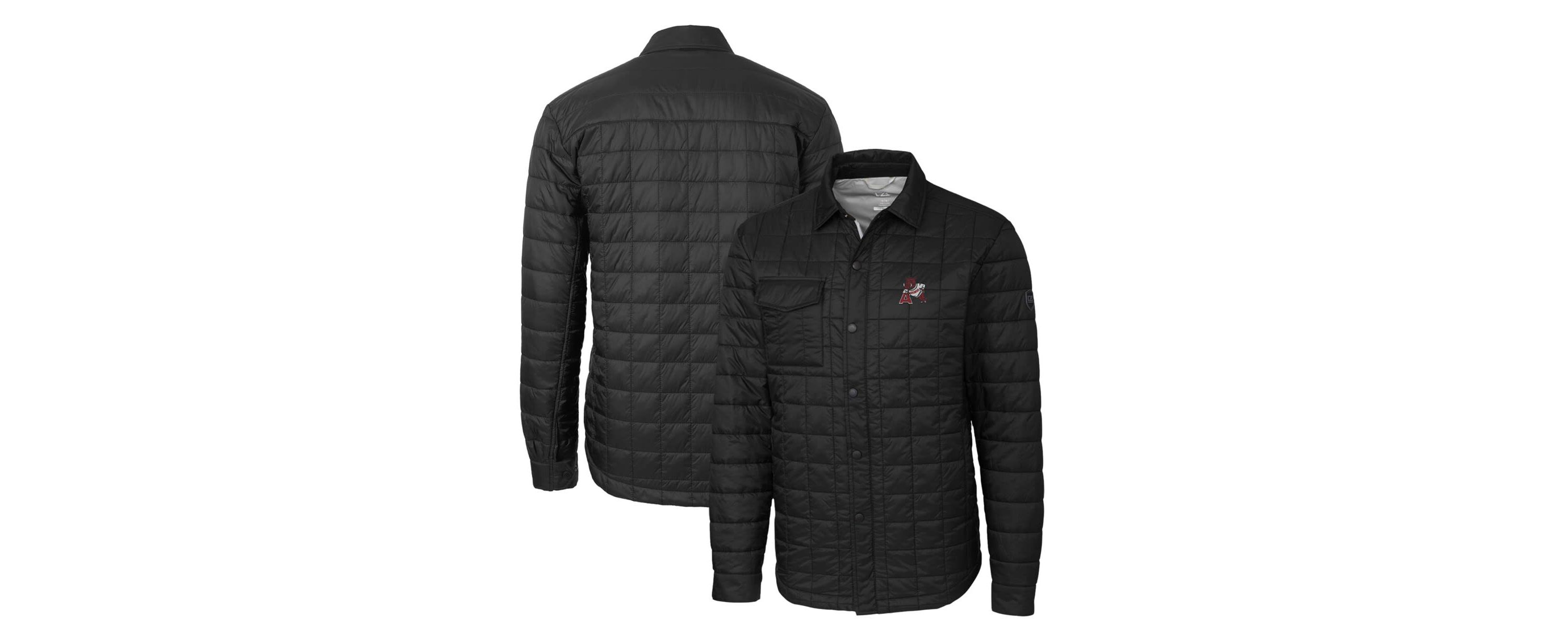 NCAA Arkansas Razorbacks Rainier PrimaLoft Eco Insulated Quilted Button-Up Shacket