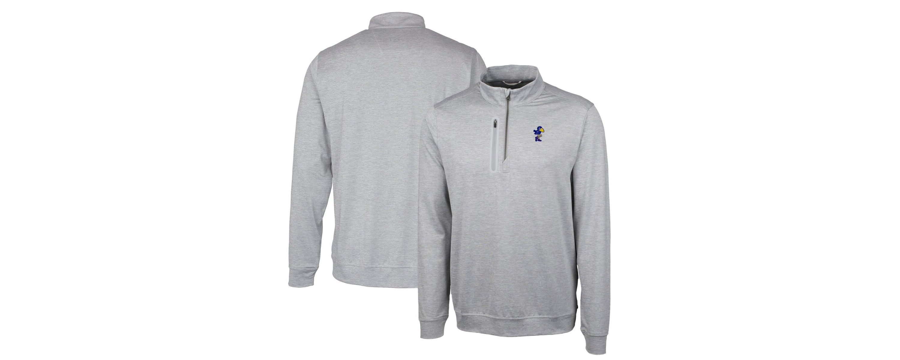NCAA Kansas Jayhawks ed Vault Stealth Quarter-Zip Pullover Top