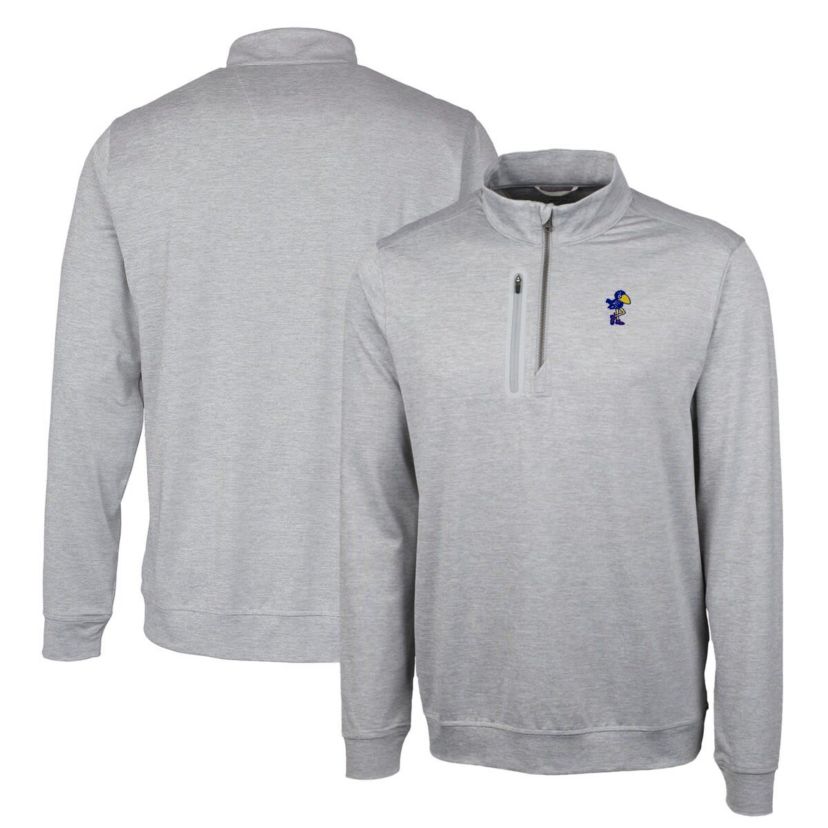 NCAA Kansas Jayhawks ed Vault Stealth Quarter-Zip Pullover Top