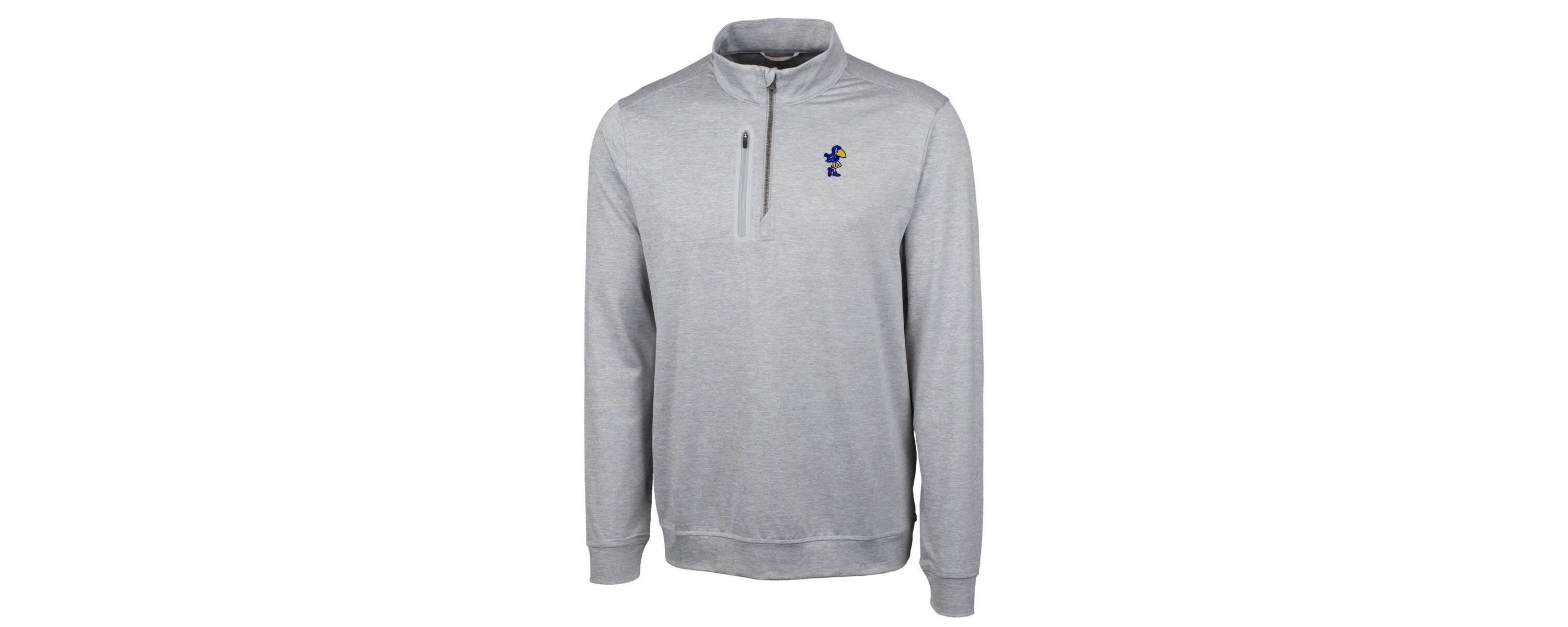 NCAA Kansas Jayhawks ed Vault Stealth Quarter-Zip Pullover Top