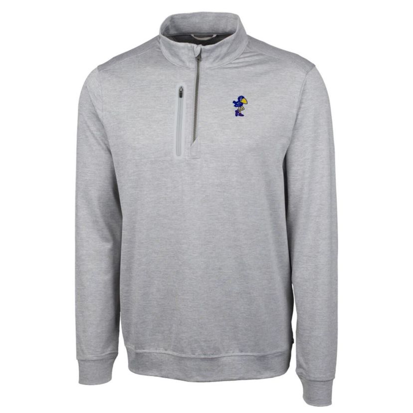 NCAA Kansas Jayhawks ed Vault Stealth Quarter-Zip Pullover Top