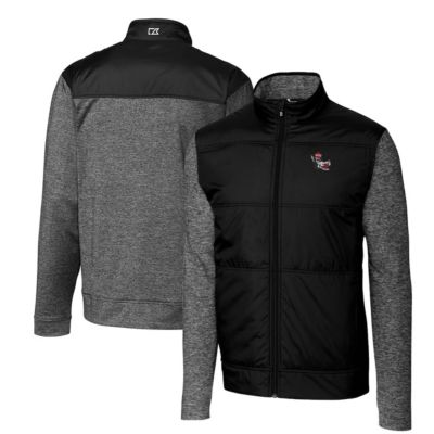 Cutter & Buck Men's NCAA NC State Wolfpack Vault Stealth Hybrid Quilted Full-Zip Windbreaker Jacket, Black, 2XL -  0197096181413