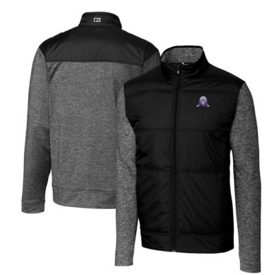 Cutter & Buck Men's NCAA Northwestern Wildcats Vault Stealth Hybrid Quilted Full-Zip Windbreaker Jacket, Black, 3XL -  0196994928601