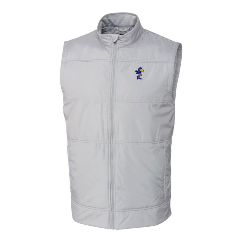 NCAA Kansas Jayhawks Vault Stealth Hybrid Quilted Full-Zip Windbreaker Vest
