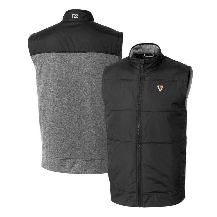 NCAA Virginia Tech Hokies Vault Stealth Hybrid Quilted Full-Zip Windbreaker Vest