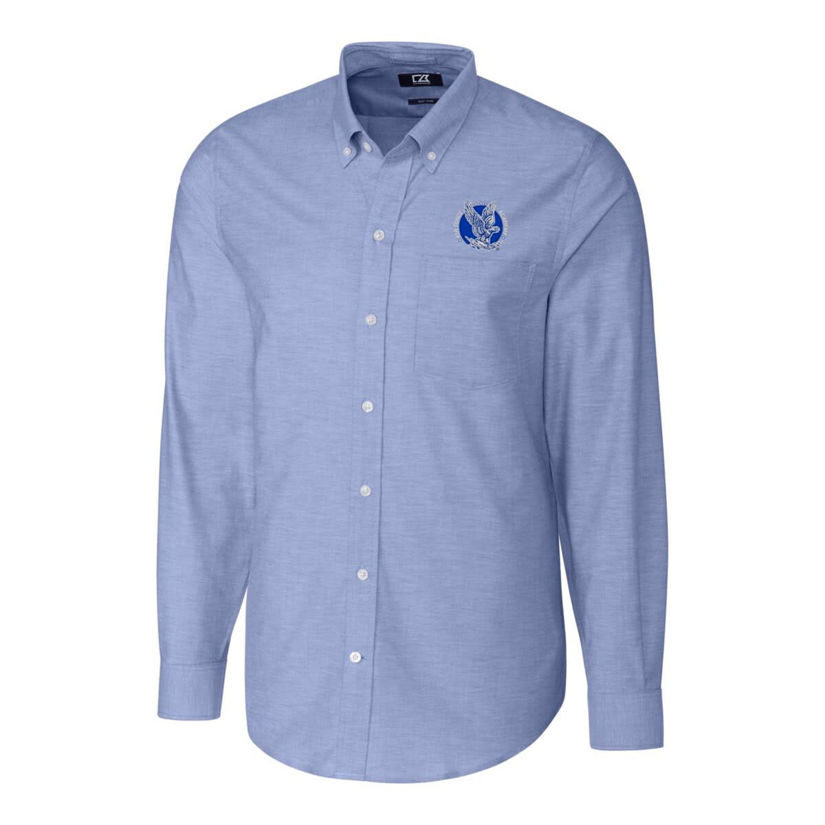 NCAA Powder Air Force Falcons Vault Stretch Oxford Long Sleeve Button-Down Shirt