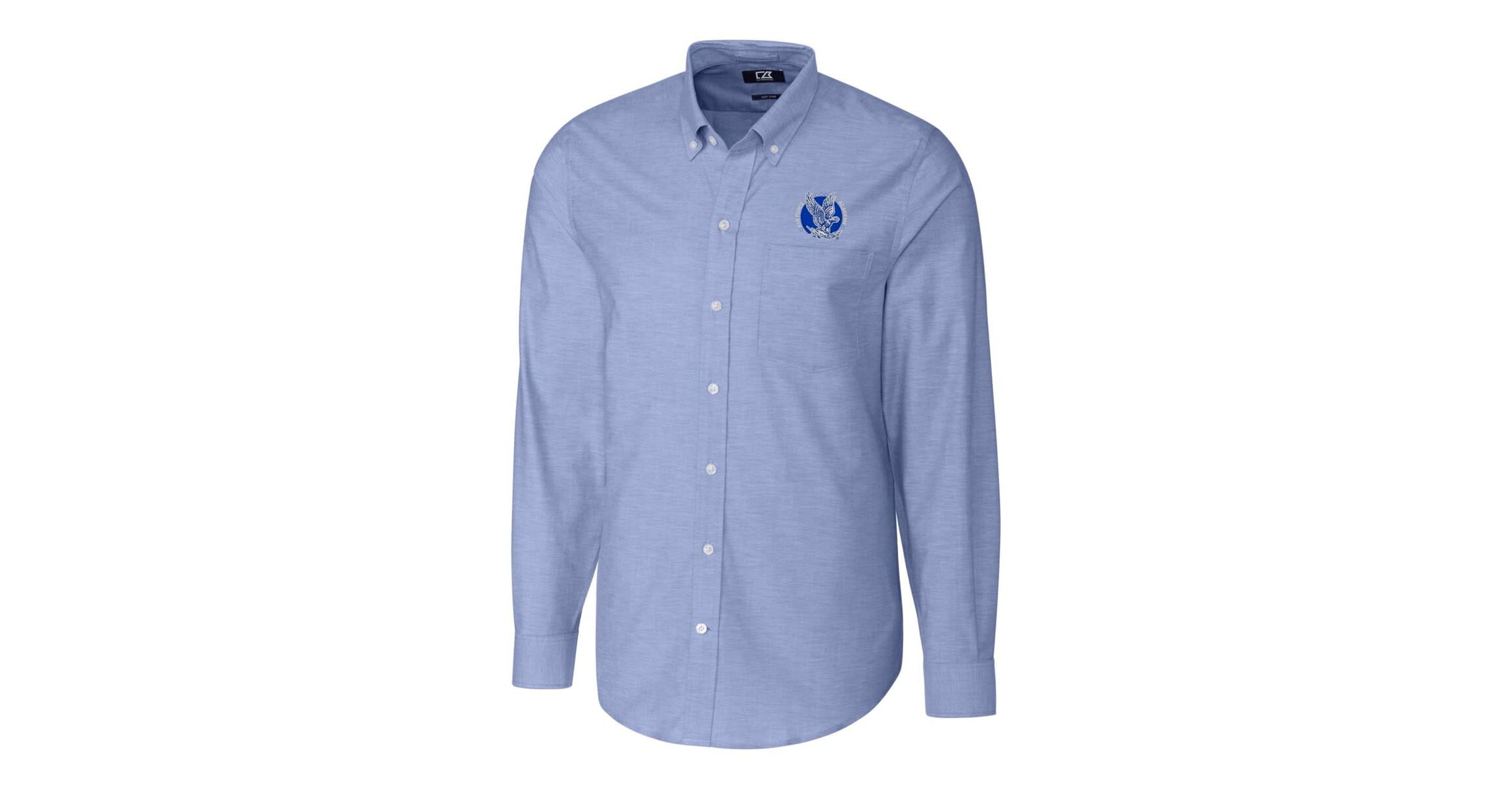 NCAA Powder Air Force Falcons Vault Stretch Oxford Long Sleeve Button-Down Shirt