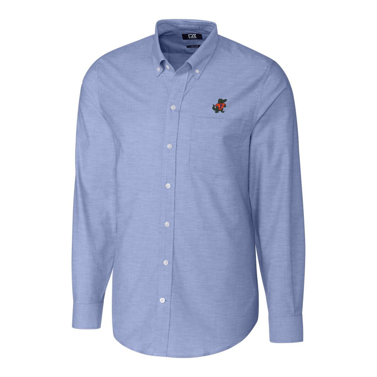 NCAA Powder Florida Gators Vault Stretch Oxford Long Sleeve Button-Down Shirt