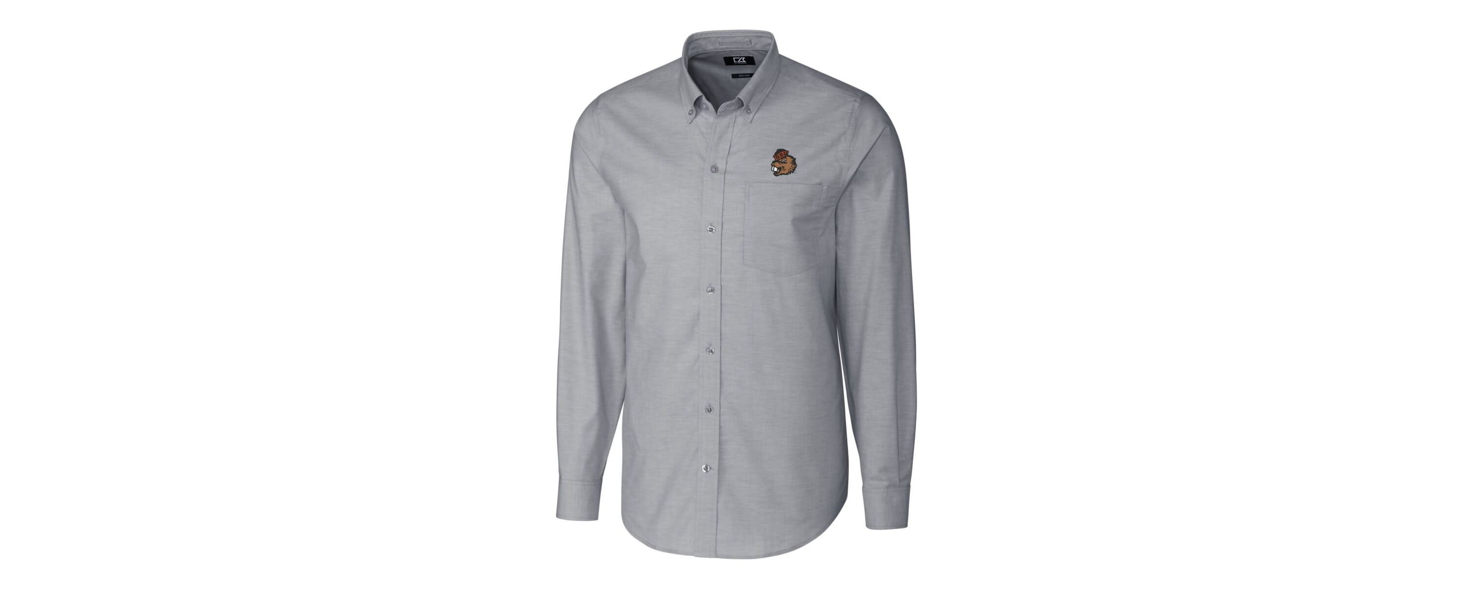 NCAA Oregon State Beavers Vault Stretch Oxford Long Sleeve Button-Down Shirt