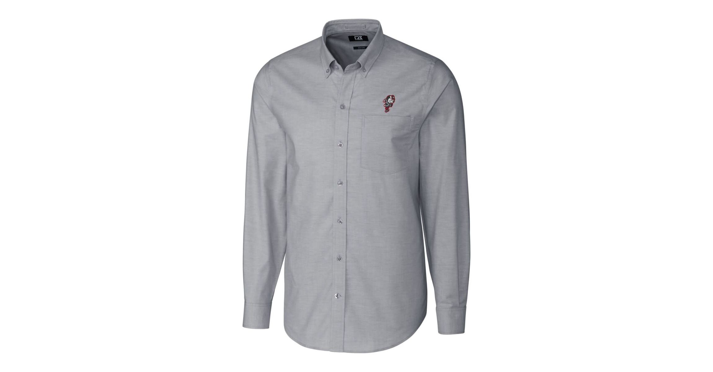 NCAA Ohio State Buckeyes Vault Stretch Oxford Long Sleeve Button-Down Shirt