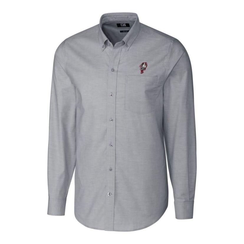 NCAA Ohio State Buckeyes Vault Stretch Oxford Long Sleeve Button-Down Shirt