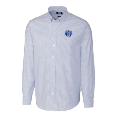 NCAA Powder Air Force Falcons Vault Stretch Oxford Stripe Long Sleeve Button-Down Shirt