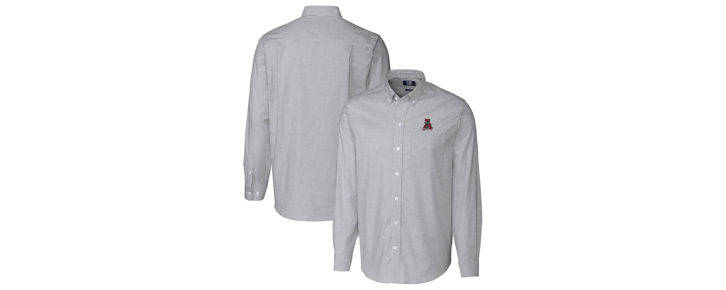 Alabama Crimson Tide NCAA Alabama Tide Vault Stretch Oxford Stripe Long Sleeve Button-Down Shirt