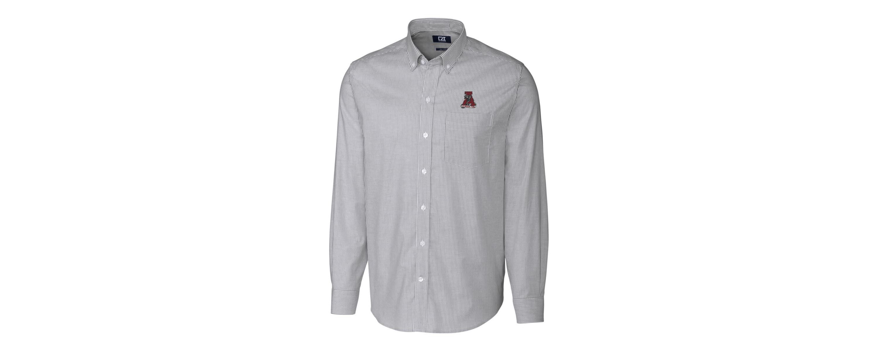 Alabama Crimson Tide NCAA Alabama Tide Vault Stretch Oxford Stripe Long Sleeve Button-Down Shirt