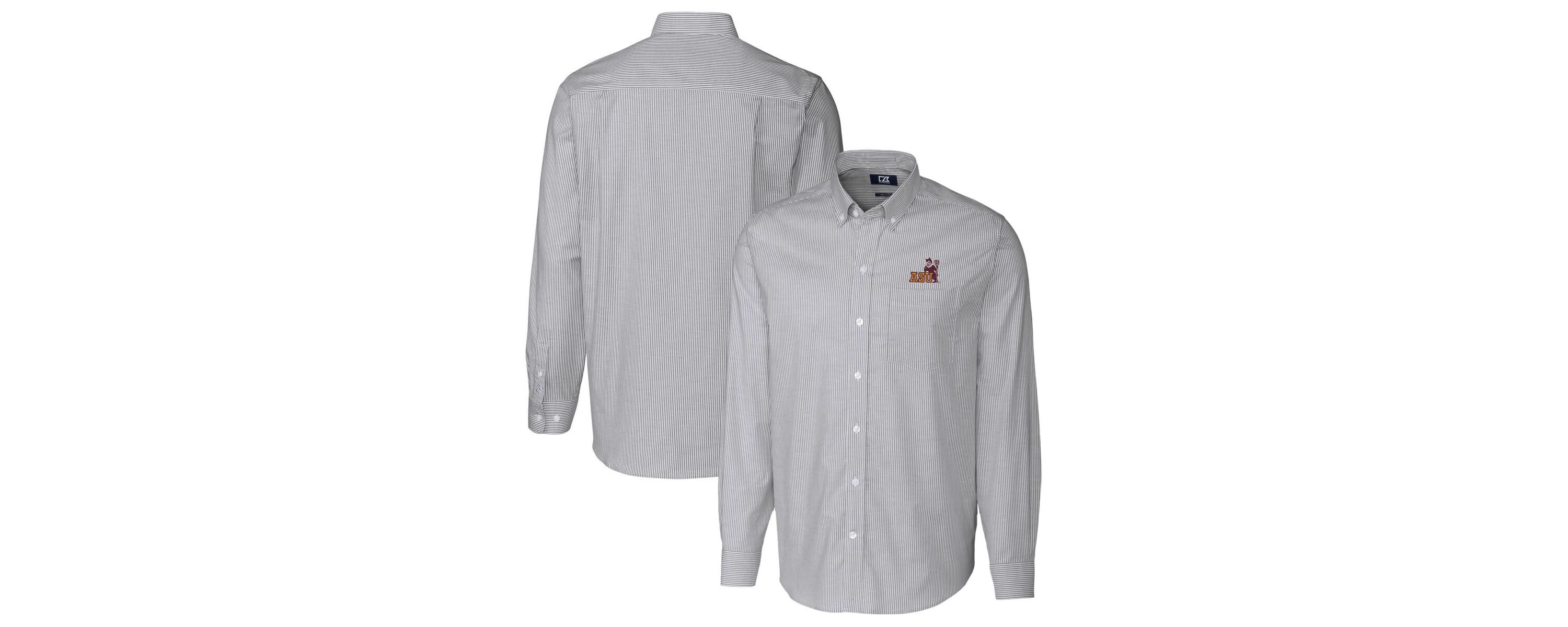 NCAA Arizona State Sun Devils Vault Stretch Oxford Stripe Long Sleeve Button-Down Shirt