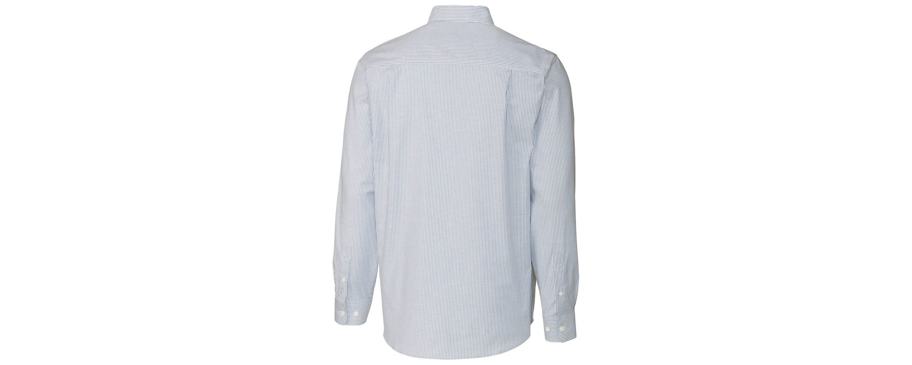 NCAA Powder Ole Miss Rebels Vault Stretch Oxford Stripe Long Sleeve Button-Down Shirt