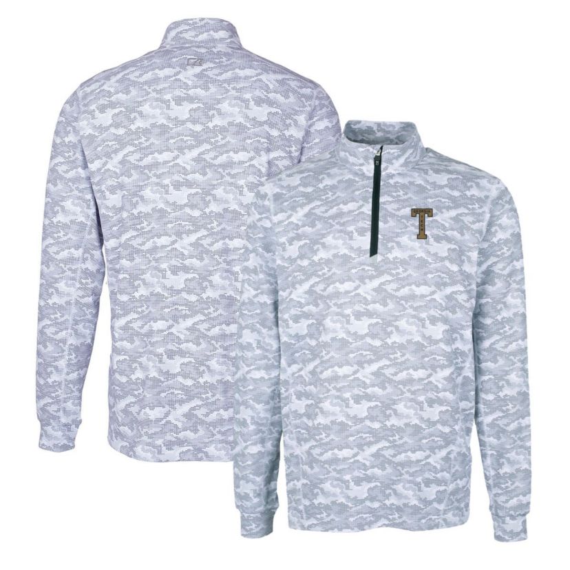 Georgia Tech Yellow Jackets NCAA Georgia Tech Jackets Vault Traverse Print Stretch Quarter-Zip Pullover Top